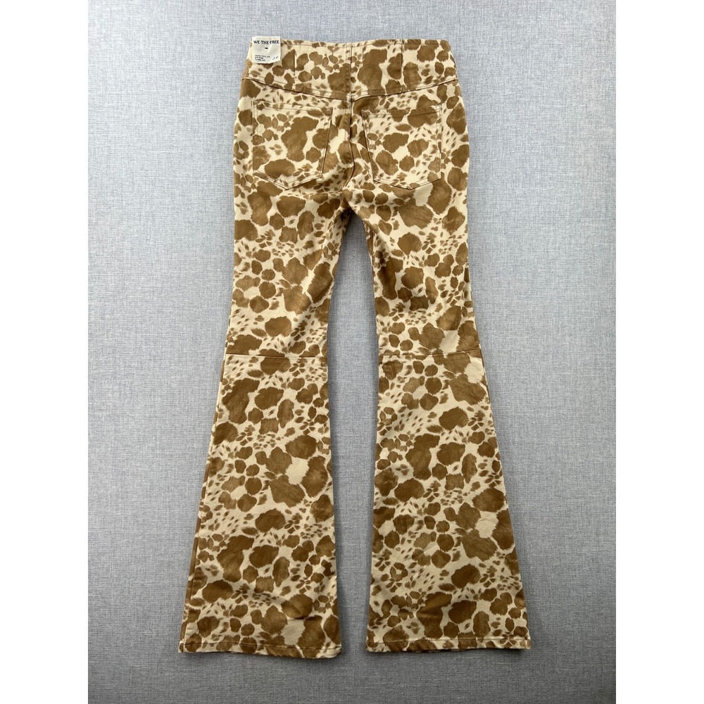 NEW Free People We The Free Penny Pull-On Printed Flare Jeans Size 28 Animal Mid - Picture 2 of 14